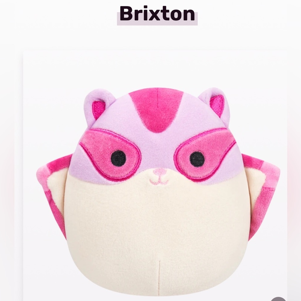 NWT Squishmallows Brixton the Pink Sugar Glider 5”